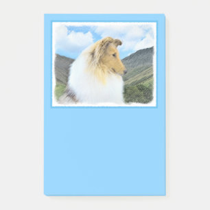 Post-it® Collie en Montagne (Rough) Peinture - Chien Art