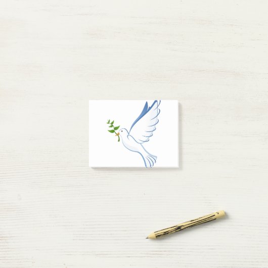 Post-it® colombe en vol (Sur un bureau)