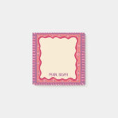 Post-it® Coloré Boho CUSTOM Chic Monogramme Personnalisé (Devant)