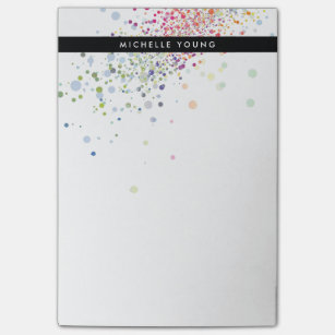 Post-it® Coloré Confetti Bokeh sur blanc moderne