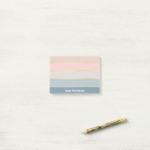 Post-it® Coloré Pastell Gold Personnalisé Bandes de Couleur