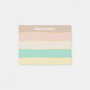 Post-it® Coloré Pastell Gold Personnalisé Bandes de Couleur