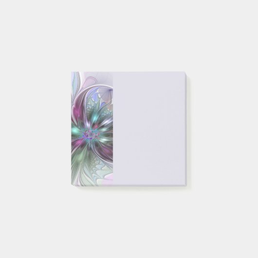 Post-it® Colorful Fantasy Abstract Modern Fractal Flower (Devant)