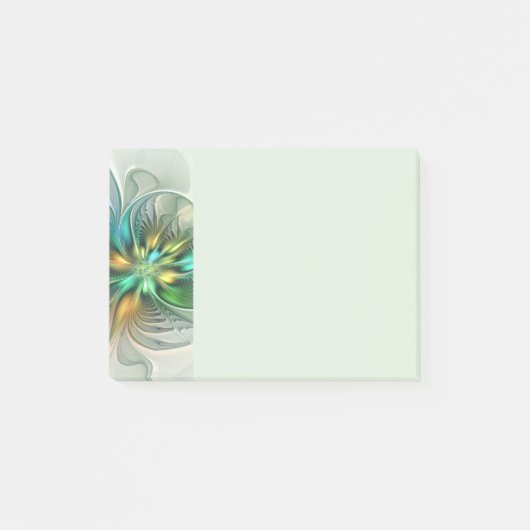 Post-it® Colorful Fantasy Modern Abstract Flower Fractal (Devant)