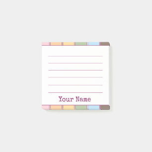 Post-it® Colorful Retro Votre nom Linked