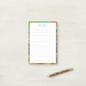 Post-it® Colorful Summer Flower Garden Borders (Sur un bureau)