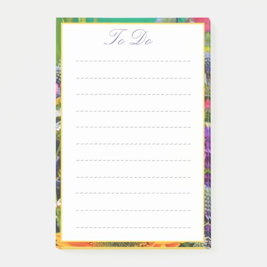 Post-it® Colorful Summer Flower Garden Borders (Devant)