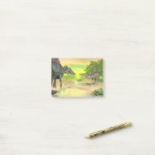 Post-it® Combat de dinosaures de Spinosaurus - 3D rendent (Sur un bureau)