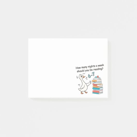 Post-it® Combien de nuits par semaine devriez-vous lire 6-7 (Devant)