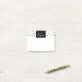 Post-it® Combs & Ciseaux - Noir & Turquoise - Ajouter un no (Sur un bureau)