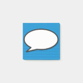Post-it® Comic Comic moderne Discours Bubble Bleu (Devant)