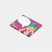 Post-it® Comic Girl Pop Art Discours Bubble Pink Personnali (Incliné)