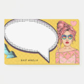 Post-it® Comic Girl Pop Art Speech Bubble Fun Personnalisé (Devant)