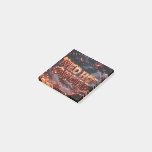 Post-it® Commande Rouge Chaud (Incliné)