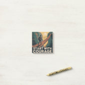 Post-it® Commencez Avec Courage (Sur un bureau)