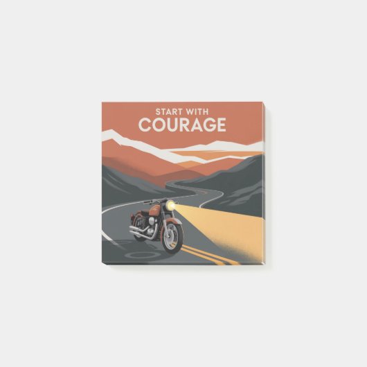 Post-it® Commencez avec courage (Devant)