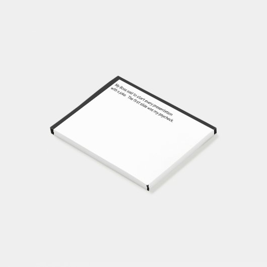 Post-it® Commencez une présentation avec une blague Mon chè (Incliné)