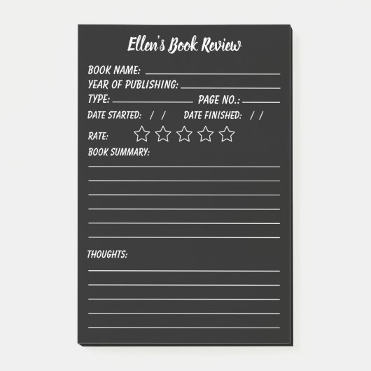 Post-it® Commentaires personnalisés sur la révision et l'in (Devant)