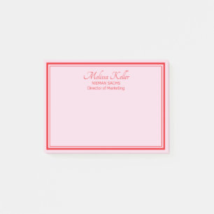 Post-it® commercial rose rouge personnalisé