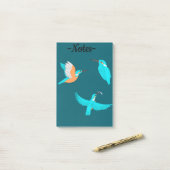 Post-it® Common Kingfishers (Sur un bureau)