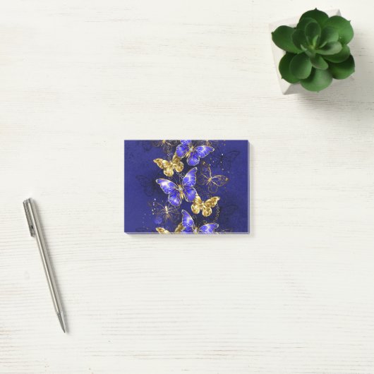 Post-it® Composition avec papillons Sapphire (Bureau)
