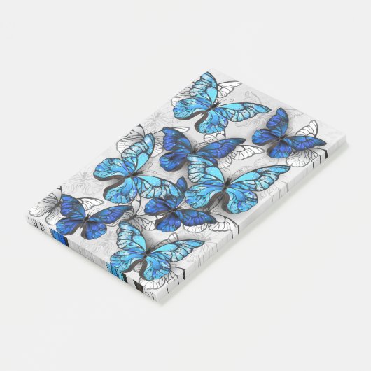 Post-it® Composition des White and Blue Butterflies (Incliné)
