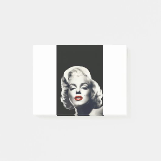 Post-it® CON24BW-V4 lèvres rouges Marilyn DANS BLACK.tif (Devant)
