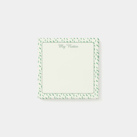 Post-it® con diseño de hojas verdes (Devant)