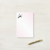 Post-it® Concepteur esthéticienne rose (Sur un bureau)
