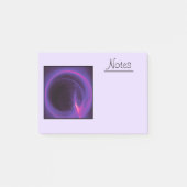 Post-it® Conception abstraite circulaire rose et violet (Devant)