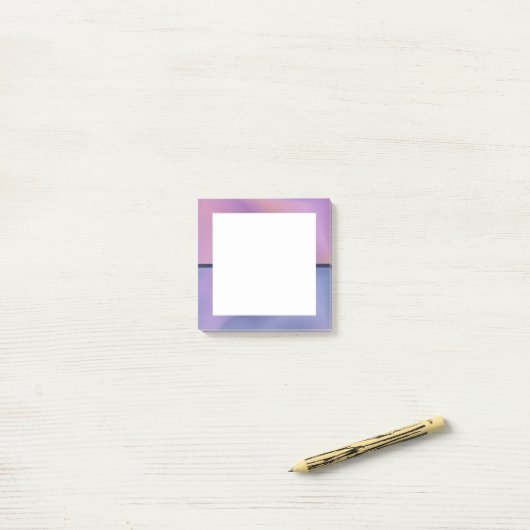 Post-it® Conception abstraite moderne de l'étirement rose e (Sur un bureau)