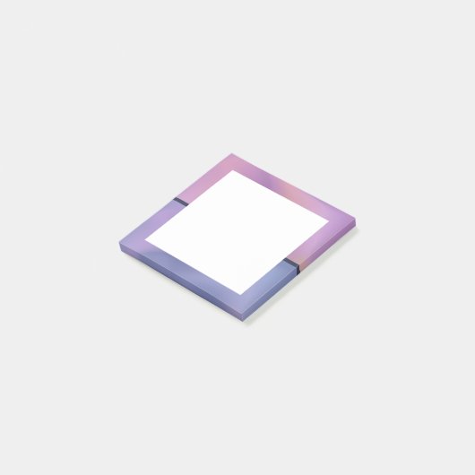 Post-it® Conception abstraite moderne de l'étirement rose e (Incliné)