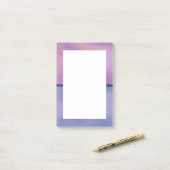 Post-it® Conception abstraite moderne de l'étirement rose e (Sur un bureau)