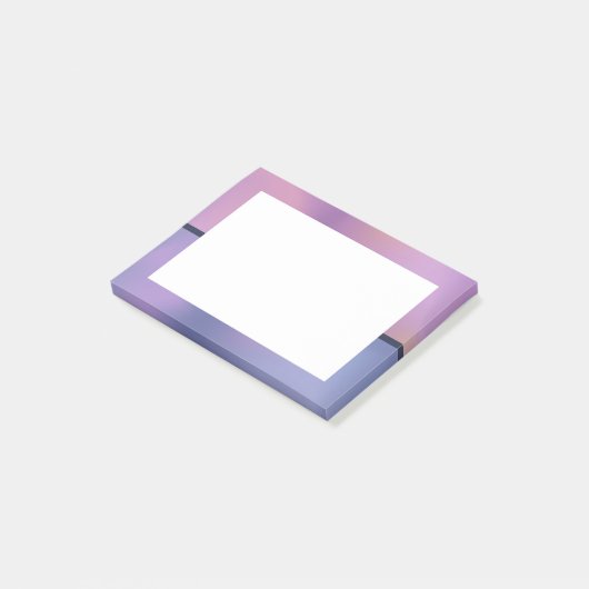 Post-it® Conception abstraite moderne de l'étirement rose e (Incliné)