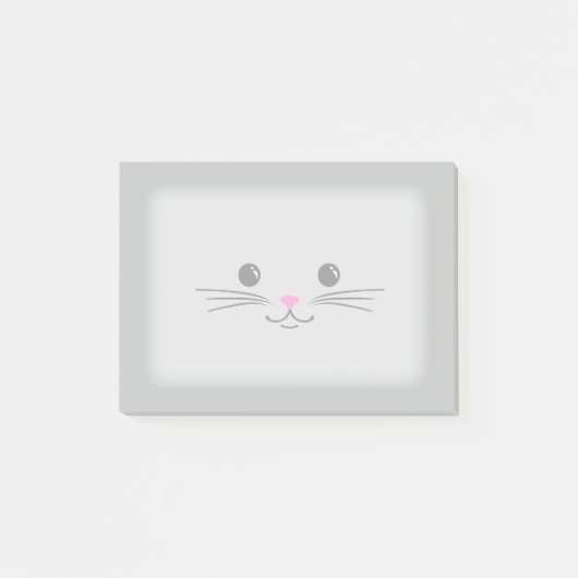 Post-it® Conception animale mignonne de visage de chat (Devant)