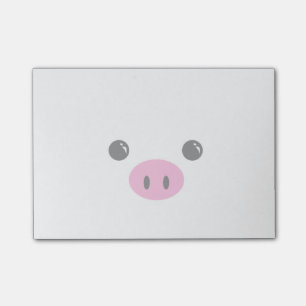 Post-it® Conception animale mignonne de visage de porcelet