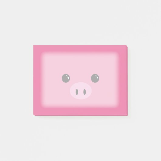 Post-it® Conception animale mignonne de visage de porcelet (Devant)