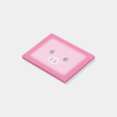 Post-it® Conception animale mignonne de visage de porcelet (Incliné)