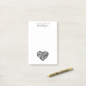 Post-it® Conception cardiaque des infirmières de l'école (Sur un bureau)