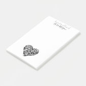 Post-it® Conception cardiaque des infirmières de l'école (Incliné)