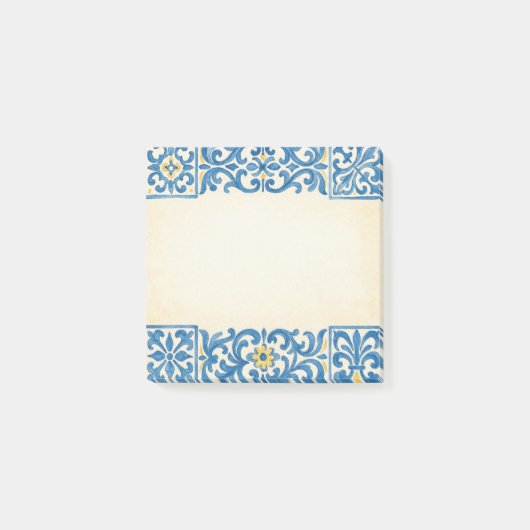 Post-it® Conception d'aquarelle fixe portugaise Azulejo (Devant)