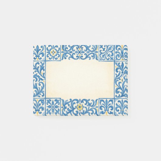 Post-it® Conception d'aquarelle fixe portugaise Azulejo (Devant)