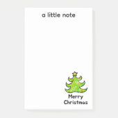 Post-it® Conception d'arbre fantaisiste de Joyeux Noël (Devant)