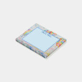 Post-it® Conception d'art aquarelle de montgolfière colorée (Incliné)