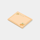 Post-it® Conception de bordure orange agrumes chaleureuse (Incliné)