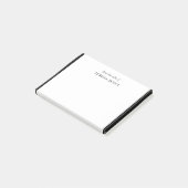 Post-it® Conception de bureau élégante classique noir blanc (Incliné)