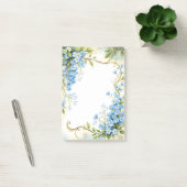 Post-it® Conception de coin floral bleu (Bureau)