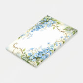 Post-it® Conception de coin floral bleu (Incliné)