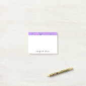 Post-it® Conception de fleurs rose et violet (Sur un bureau)
