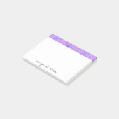 Post-it® Conception de fleurs rose et violet (Incliné)
